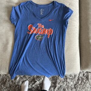 Nike Blue Fitted Cap Sleeve T-Shirt